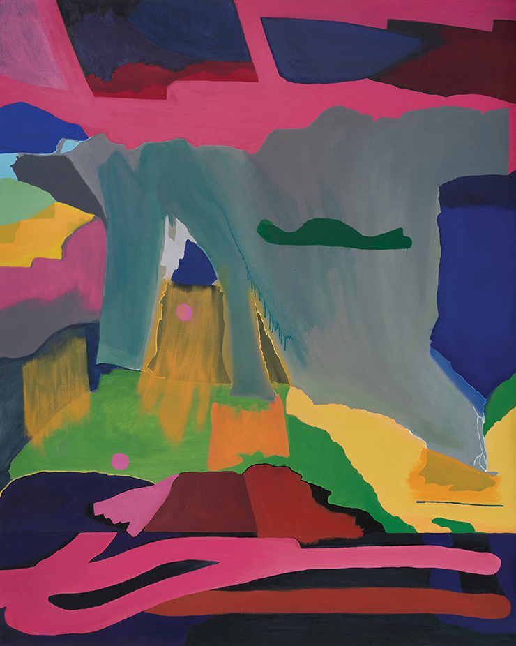 Hejum Bä, <Target Chill>, 2022, Oil on canvas, 227.3x181.8x4cm.