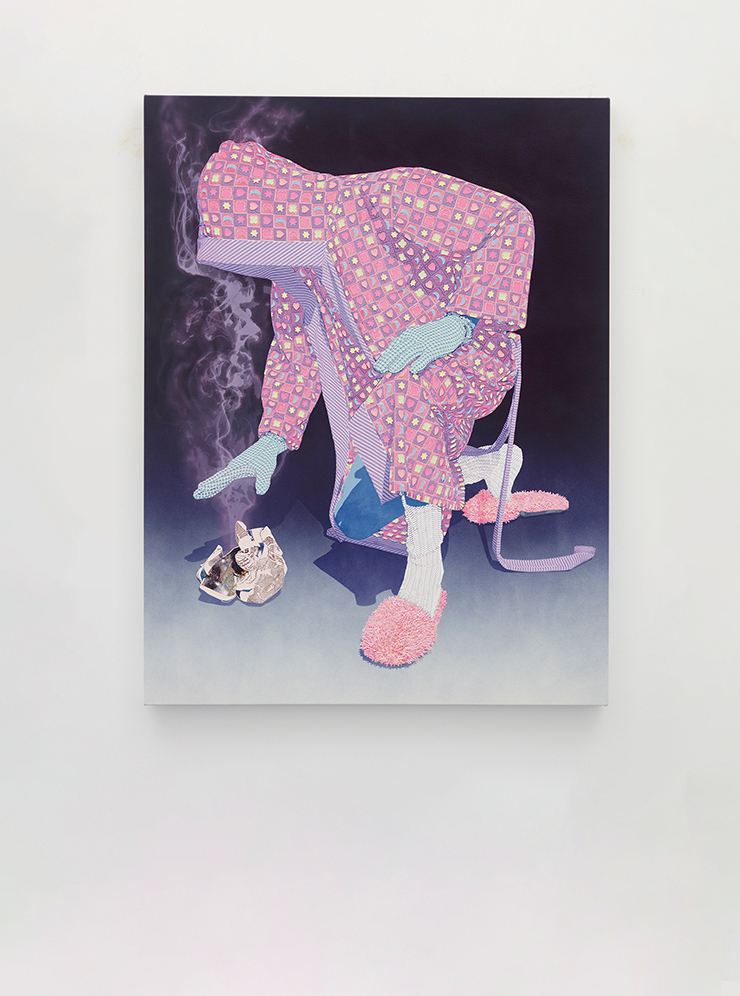 알렉스 도지, <Oracle>, 2020, Oil and acrylic on polyester, 152.4x116.84cm.