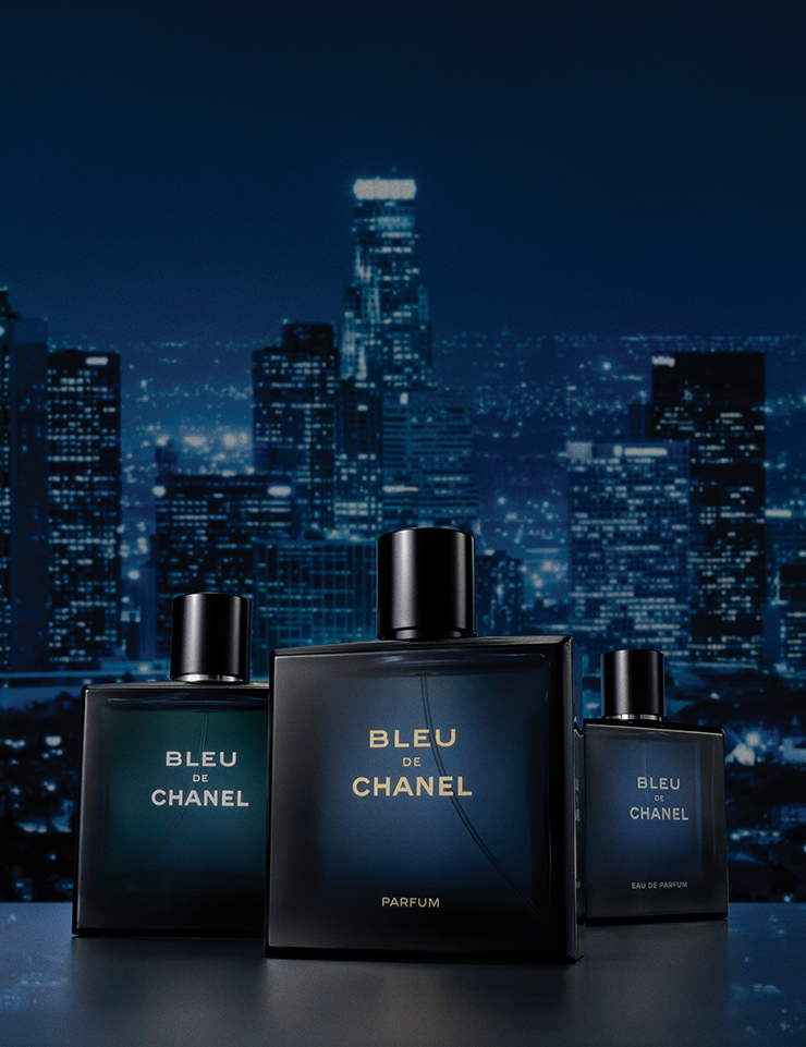 (왼쪽부터) Chanel 블루 드 샤넬 오 드 뚜왈렛 100ml 15만4천원. Chanel 블루 드 샤넬 빠르펭 100ml 20만5천원. Chanel 블루 드 샤넬 오 드 빠르펭 100ml 17만9천원.