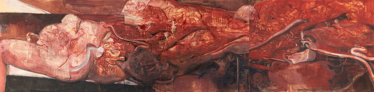 <Matter Cloud>, 2021, Oil on Canvas, 248.5x999cm.