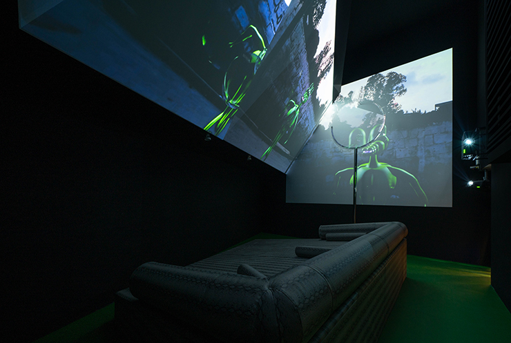 Meriem Bennani, Party on the CAPS, 2018/2019.Exhibition view, No Space Just a Place, Daelim Museum, Seoul (2020)