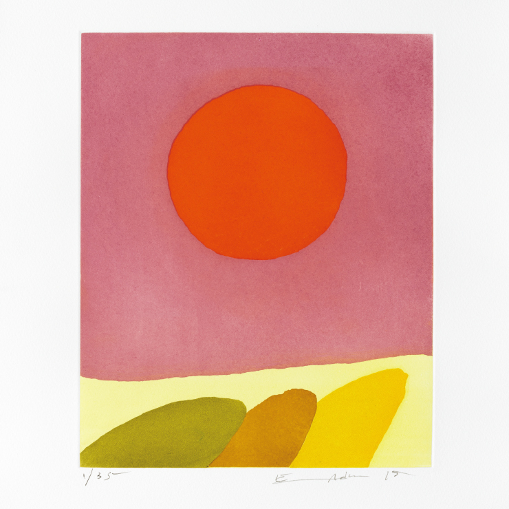‘압도적 미(L’ecrasante Beaute)’(2018), 에텔 아드낭. Courtesy Etel Adan and Cristea Roberts Gallery, London