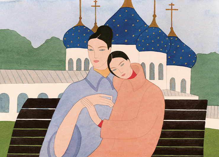 Mother and daughter, Saint George?s (Yuriev) Monastery.