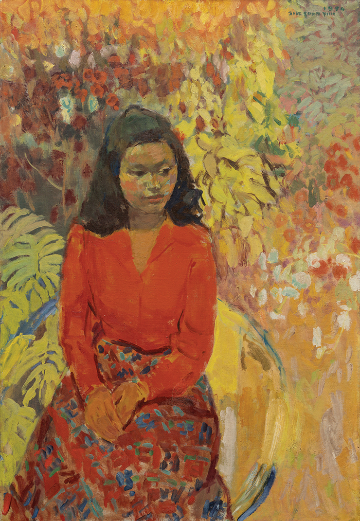 <가을과 여인>, 1974, 캔버스에 유채, 116.8x80.3cm. © 개인소장