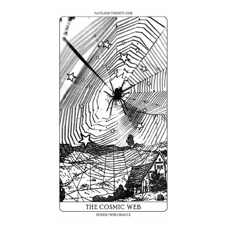 ‘Arachnomancy Cards’, 2019 Card’s drawings and reinterpretation based on Duncan, W. (1949). Webs In The Wind. New York: The Ronald Press Company and Bristowe, W. S. (1958). The World of Spiders. London: Collins; Curtis, William, 1746-1799; Marbury, Elizabeth, 1856-1933, donor; Vollrath, F. 1988. Untangling the spider’s web. Trends Ecol. Evol. 3(12): 331–335. This deck of cards was made On the occasion of the 58th International Art Exhibition - Biennale Arte 2019. Toma´s Saraceno would like to thank the Arachnophilia archives and his Studio for their endless support in the conceptualization, design and making of these cards. As well thanks to the galleries for all their support: Andersen’s, Copenhagen; Ruth Benzacar, Buenos Aires, Tanya Bonakdar Gallery, New York / Los Angeles, Pinksummer Contemporary Art, Genoa, Esther Schipper, Berlin. Download the Arachnomancy App to help you find other Spider/Web Pavilions and encounter their oracles, joining a collective exercise of mapping against extinction. For more information visit arachnophilia.net, a living archive of coexistences. Courtesy the Artist © Studio Toma´s Saraceno, 2019
