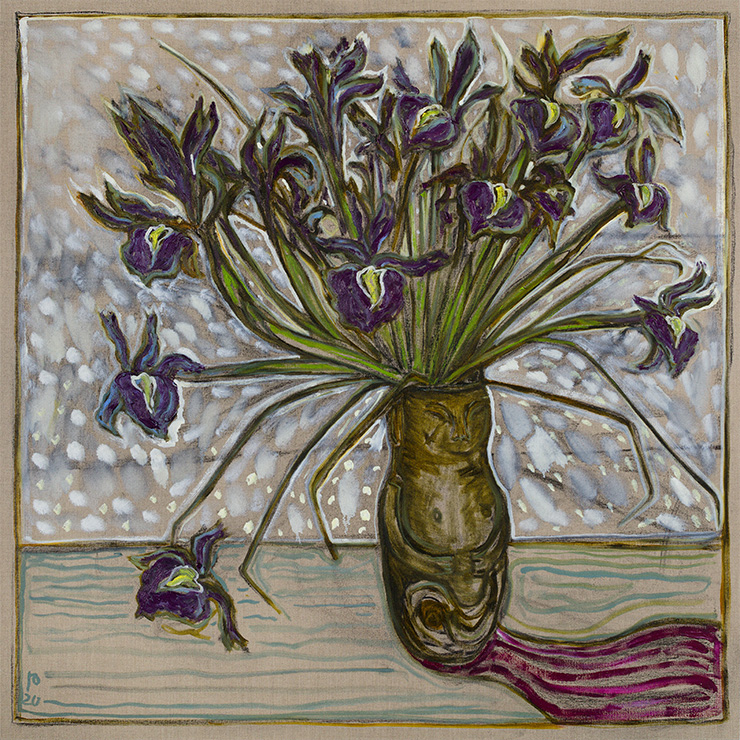 Billy Childish, Irises, 2020, Courtesy the artist and Lehmann Maupin, New York, Hong Kong, and Seoul.