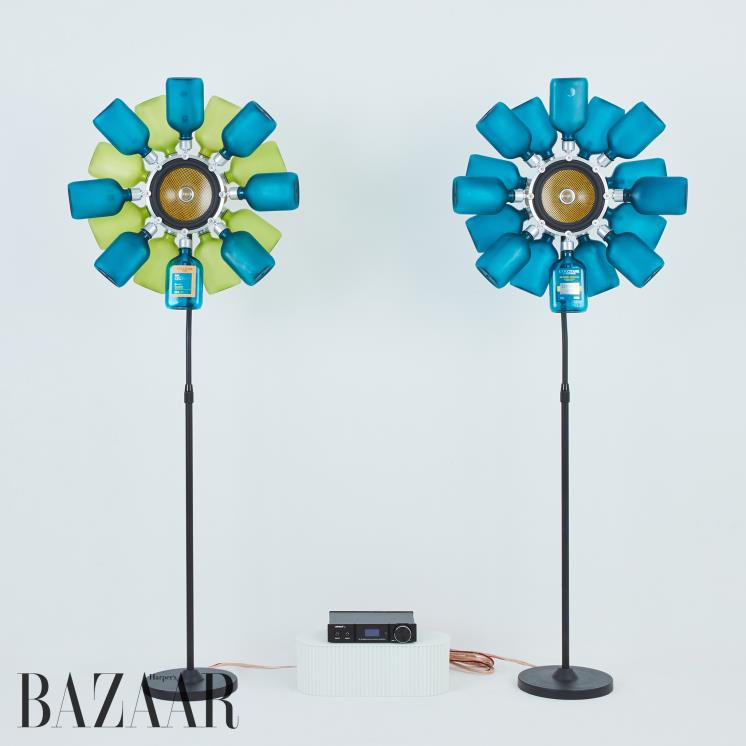 이규황이 플라스틱 공병으로 만든 블루투스 스피커.