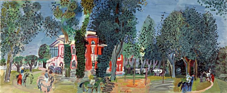 Le paddock a Deauville, [1930], Huile sur toile, Don de l' Association des amis des artistes vivants en 1930, ⓒCentre Pompidou, Paris, Musee national d'art moderne