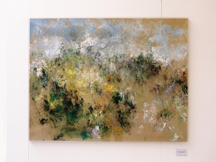 <La Haie de Hibiscus Blancs>, 2019, Oil on canvas, 162x130cm.
