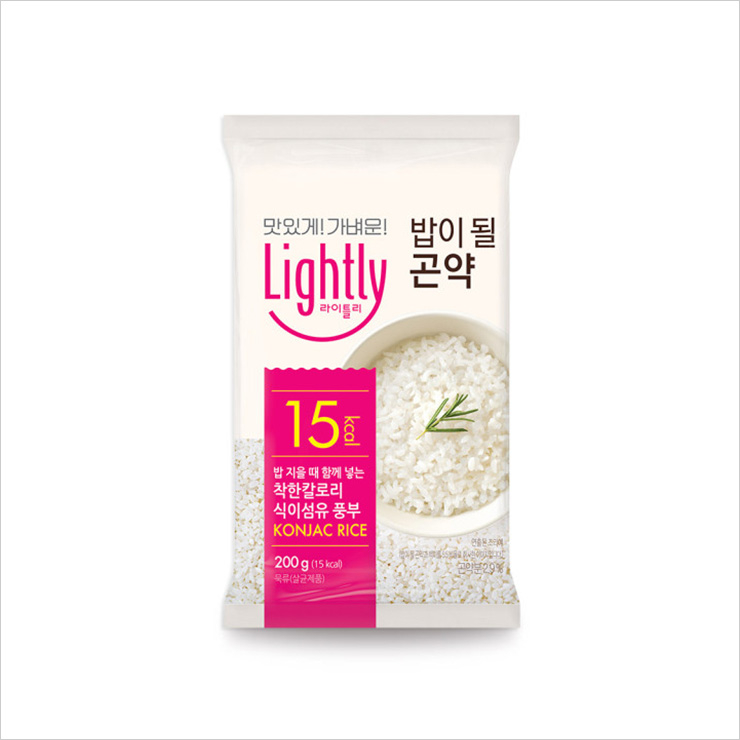 Lightly 밥이 될 곤약 200g 15개입 3만원.