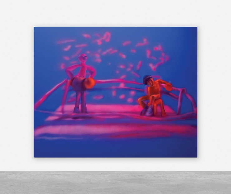 Austin Lee, <Bout>, 2022, Painting – Acrylic on wooden panel, 183x230cm(72x90 in) (AL18102). Courtesy of Peres Projects
