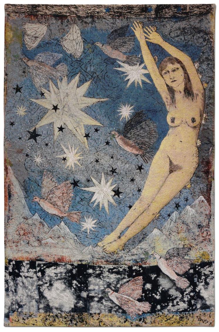 하늘, 2012, 면 자카드 태피스트리, 287 x 190.5 cm. 매그놀리아에디션 직조. 작가 및 페이스갤러리 제공