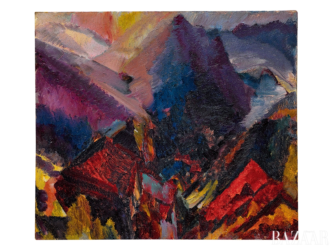 데이비드 봄버그(David Bomberg), ‘Sunrise In The Mountains, Picos De Asturias’, Oil on Canvas, 59 by 67cm, 1935