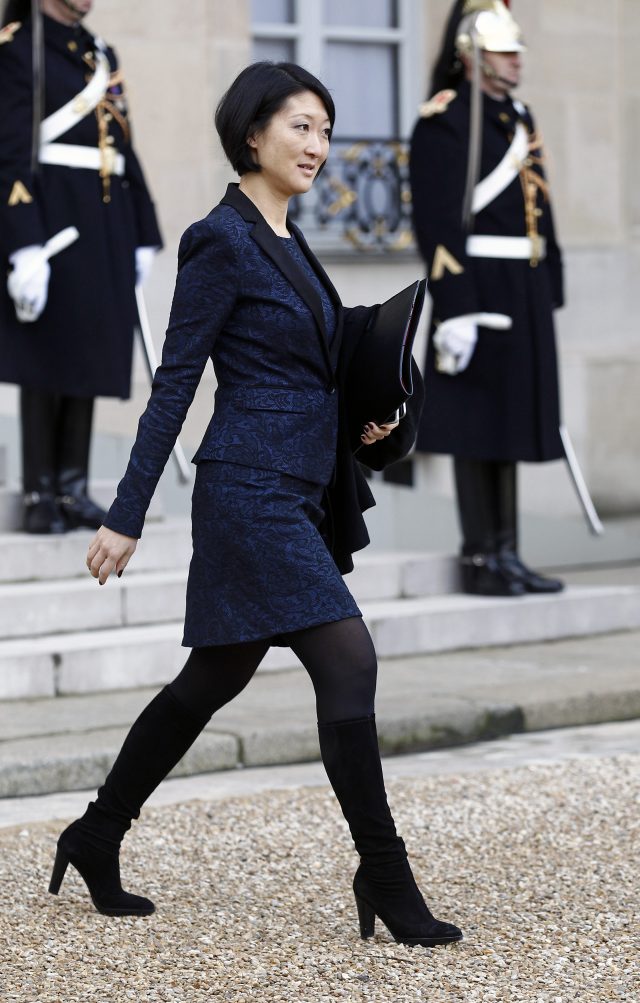 PARIS, FRANCE - JANUARY 04: Fleur Pellerin, French Culture Minister leaves after the weekly cabinet meeting at the Elysee Presidential Palace on January 4, 2016 in Paris, France. It is the first cabinet meeting of the year 2016. (Photo by Chesnot/Getty Images)