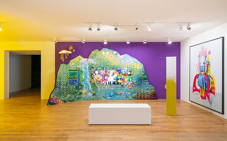 View of ’Psychedelic Nature: Natasha and Two Yellow Pieces“ exhibited by BOAN1942.Exhibition view, No Space Just a Place, Daelim Museum, Seoul (2020) 
