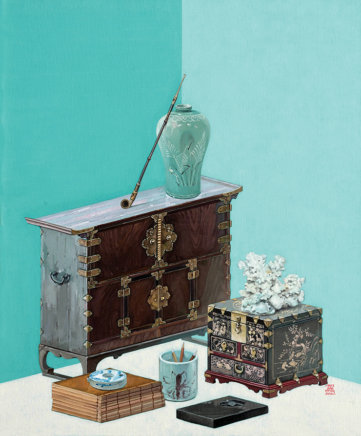 <Still Life#84>, 2021, Oil on canvas, 72.7x60.6cm. Courtesy of the artist