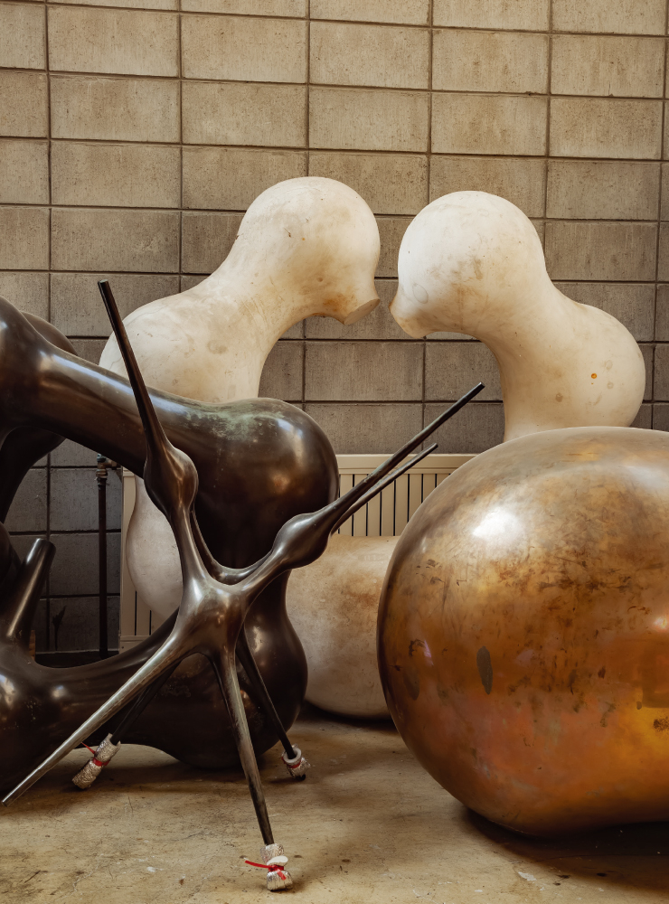 재료의 묵직한 물성과 반복적인 운동감이 느껴지는 최만린 작가의 작품. 사진/ 스톤 김, 최만린미술관 제공