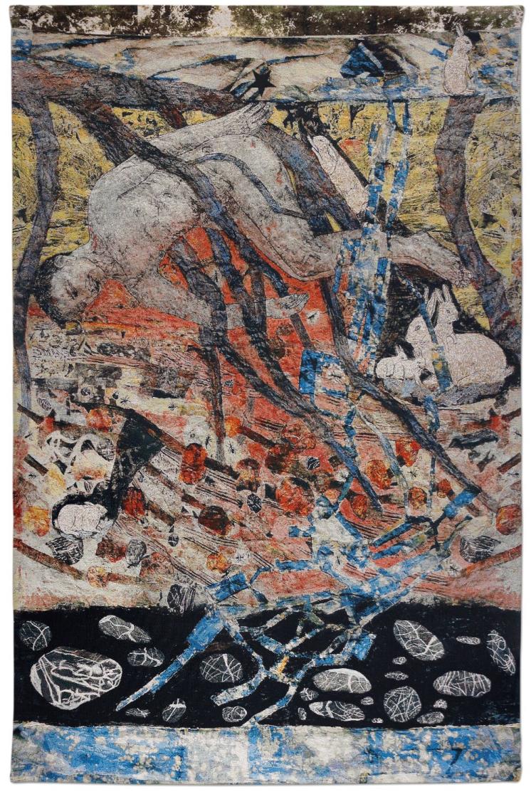 지하, 2012, 면 자카드 태피스트리, 293.4 x 190.5 cm. 매그놀리아 에디션 직조. 작가 및 페이스갤러리 제공