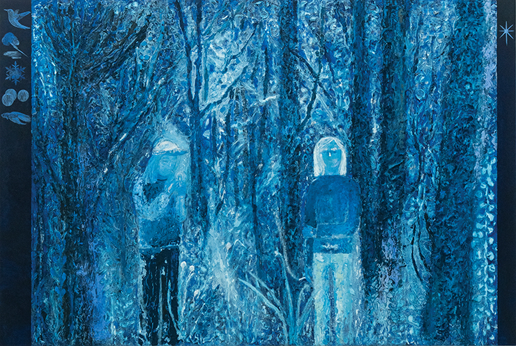 고등어, <Yujin>, 2022, 캔버스에 아크릴, 130.3x193.9cm.