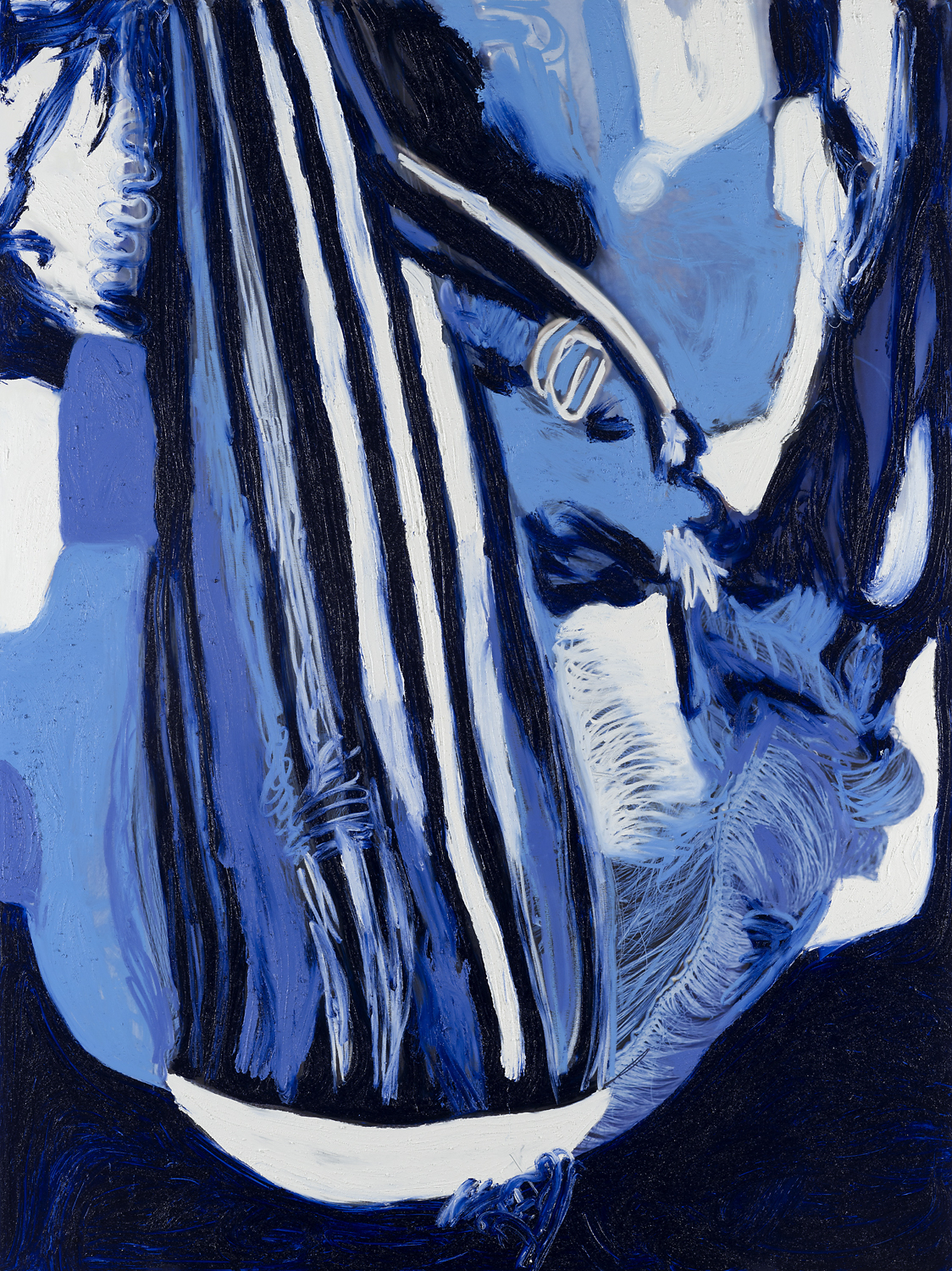 Donna Huanca_BLISS POOL #14_Oil, sand on digital print on canvas_320 x 240 cm_2023