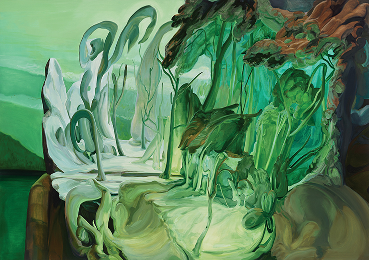 <Aloethylene>, 2022, Oil on linen, 84x120 in | 213.36x304.8 cm. Courtesy of the artist and Perrotin. Photographer: Marten Elder