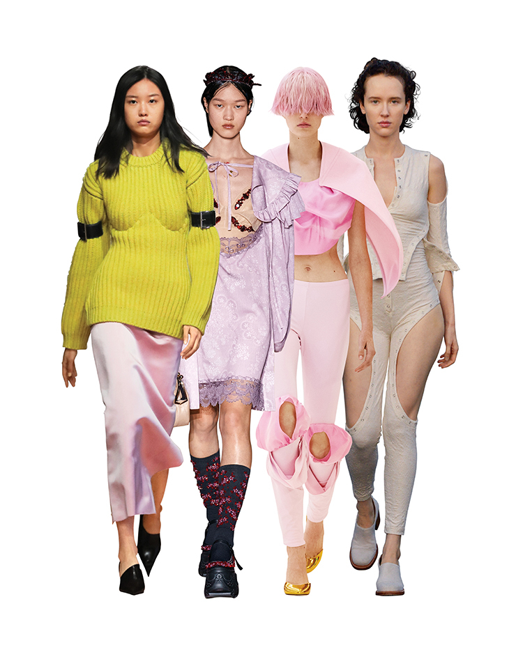 (왼쪽부터) Prada, Simone Rocha, Loewe, Eckaus Latta