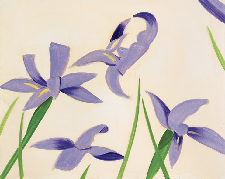 알렉스 카츠, <아이리스>, 2011, Oil on linen, 101.6x127cm. Photo: Todd-White Art Photography