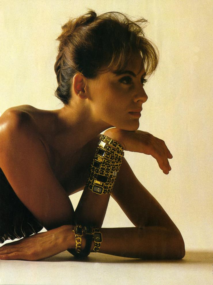 1987년 11월 프리미에르 워치를 착용한 Ines de la Fressange