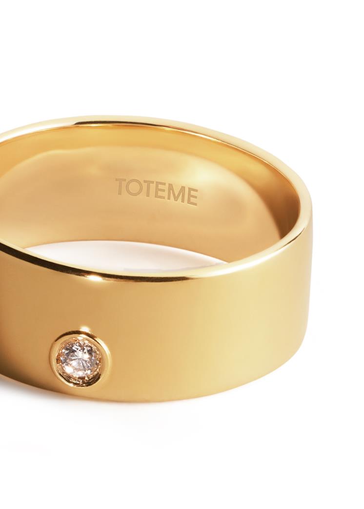 TOTEME시가 다이아몬드 미디 링 18KT 골드