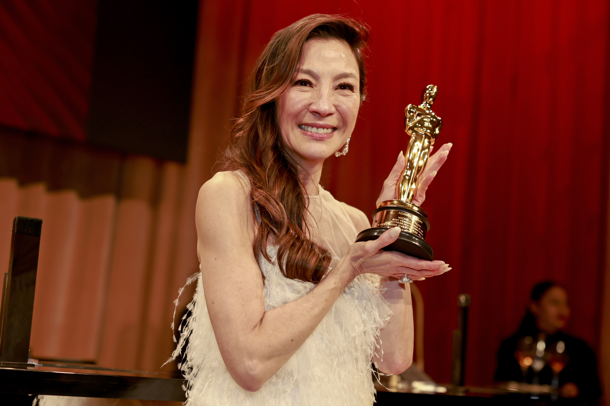 Michelle Yeoh, winner of the Best Actress in a Leading Role award for ″Everything Everywhere All At Once,″ attends the Governors Ball during the 95th Annual Academy Awards at Dolby Theatre on March 12, 2023 in Hollywood, California. (Photo by Emma McIntyre/Getty Images)