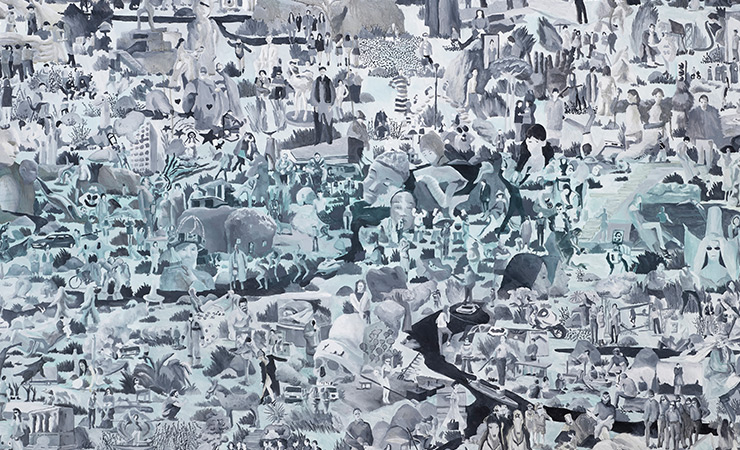 노상호, <The Great Chapbook3?Elsewhere>, 2020, 회화, 혼합재료, 가변크기.