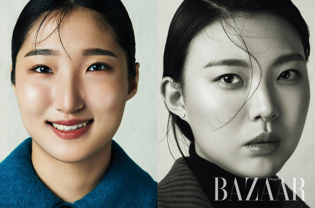 정지윤의 코트는 Ader Error. 양효진의 코트, 터틀넥은 Prada.