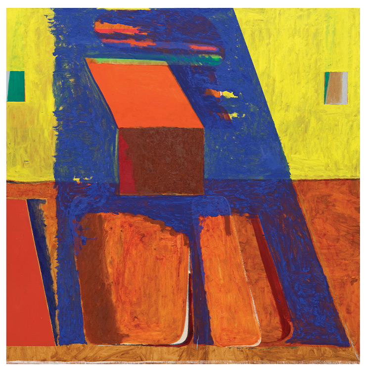 Bek Hyunjin, <멋진 뒷골목 Back-Alley Beauty>, 2020-2021, Oil, enamel spray paint on canvas, 160x160cm, Courtesy of the artist & PKM Gallery.