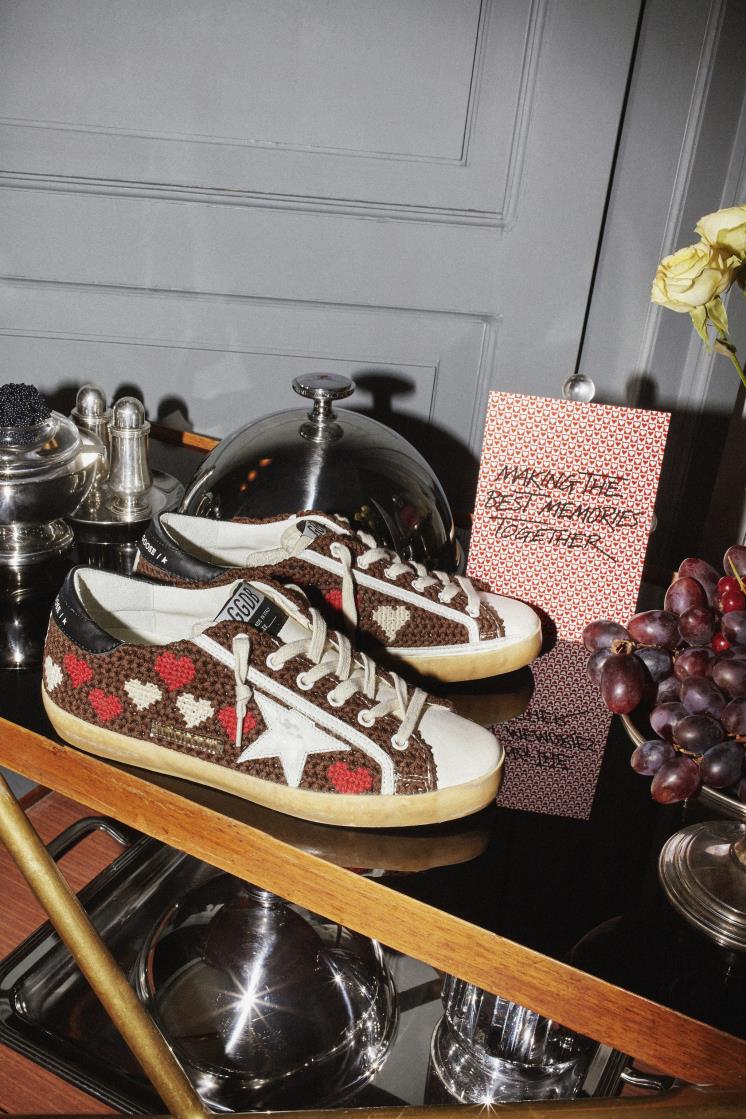 엠브로이더리 하트 & 화이트 스타 브라운 크로셰 슈퍼-스타 1백31만원