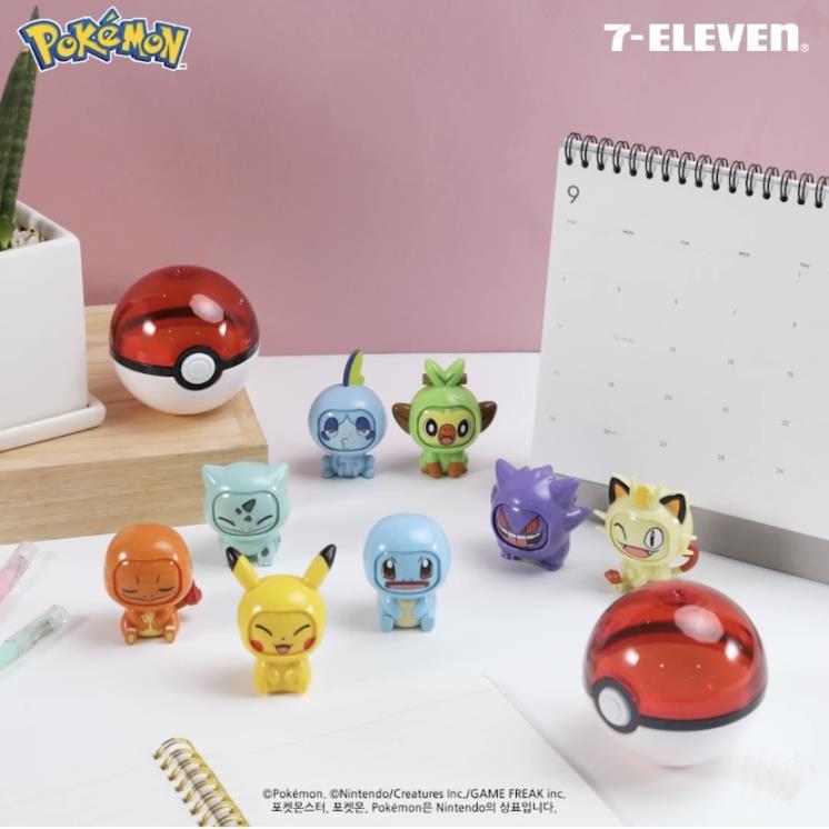 7ELEVEN 포켓몬 페이스피규어 7천5백원. 포켓몬 피규어는 랜덤이다. 