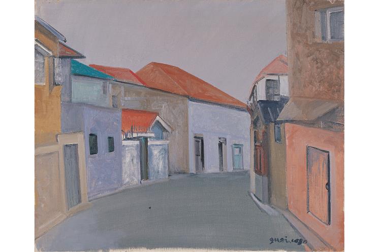 원계홍,장충동 1가 뒷골목, 1980년, 캔버스에유채, 65x80.6cmⓒ원계홍기념사업회 사진 /주명덕