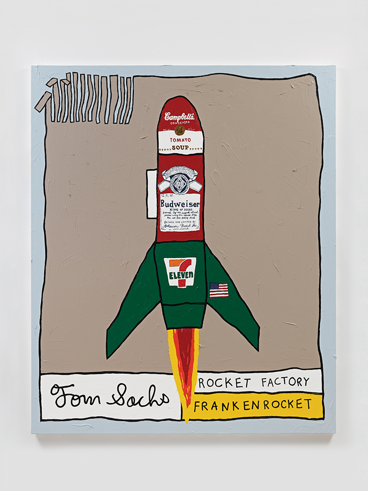 Tom Sachs, <The Changeling>, 2022, Synthetic polymer and Krink on canvas, 182.88x152.4cm. © Artist Courtesy Thaddaeus Ropac gallery | London•Paris•Salzburg•Seoul Photography by Genevieve Hanson