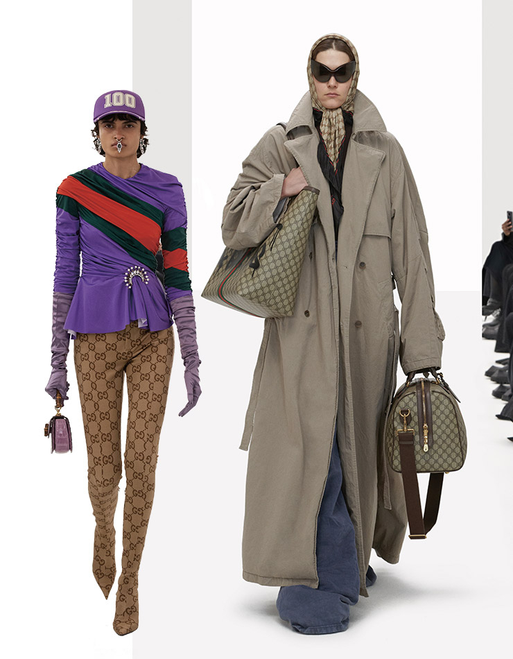 (왼쪽부터) Gucci, Balenciaga 