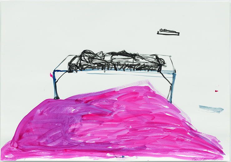 Tracey Emin, <The Next Journey>, 2023, Acrylic on paper, 70x100cm. © Tracey Emin. All rights reserved, DACS 2022. Photo © White Cube (Theo Christelis)