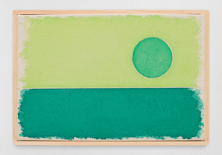 <sechsterjulizweitausendundzwanzig>, 2020, Watercolor on canvas, artist’s frame, 20.3x30.5cm.