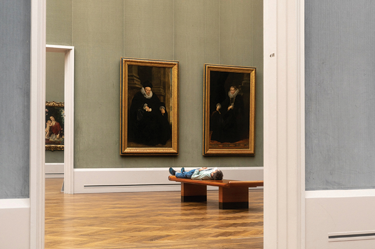  Stefan Draschan, from <People Sleeping in Museums>, at Gemaeldegalerie, Berlin .