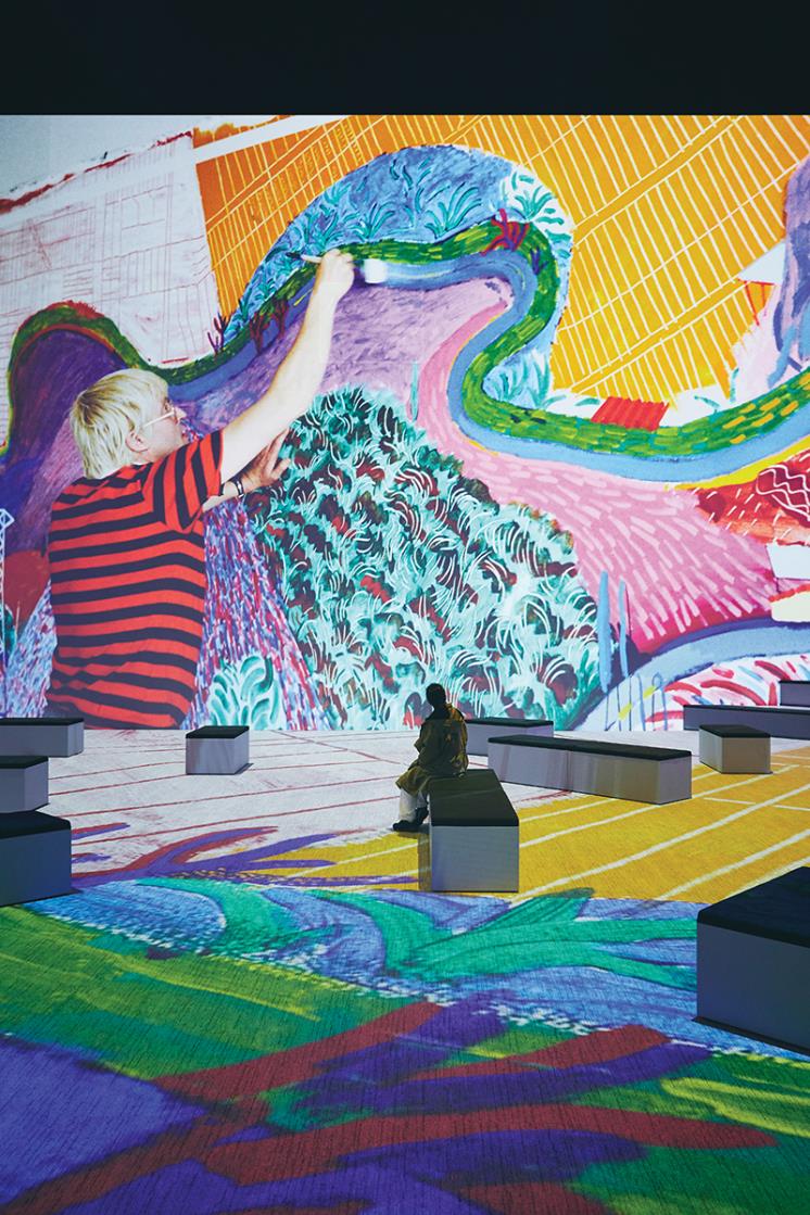 라이트룸 서울 «David Hockney: Bigger & Closer(not smaller & further away)» 전시 전경.