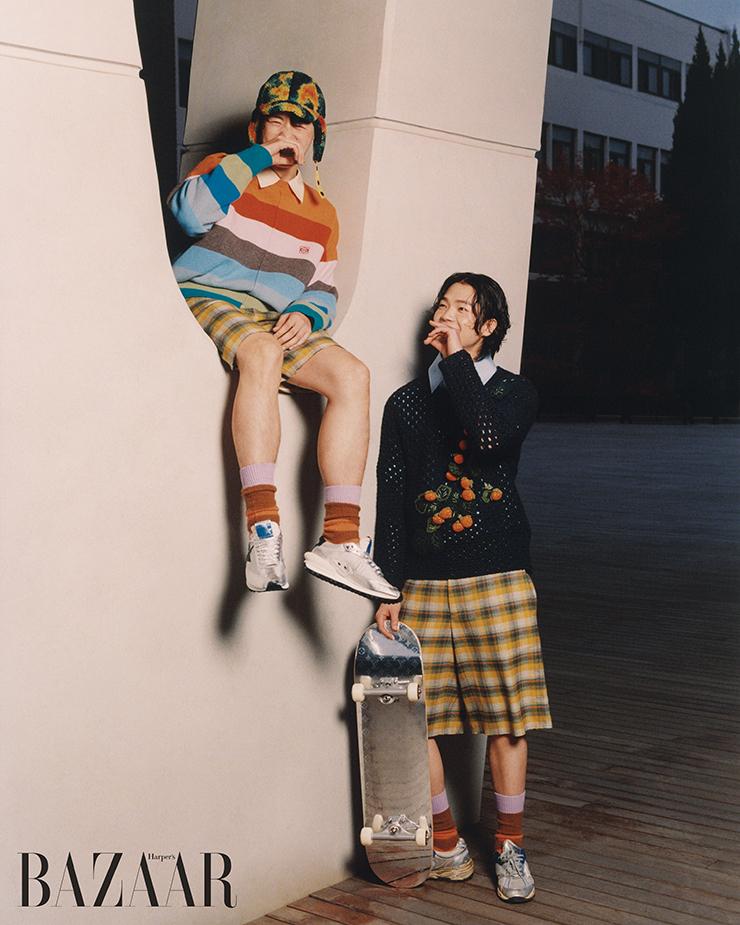 (왼쪽부터) 국어국문학과 전필준(2000), 미디어기술콘텐츠학과 함수민(1999)