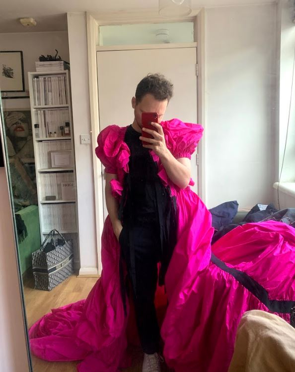 Dries Van Noten and Christian Larcoix, Spring_Summer 2020 (pink cape)