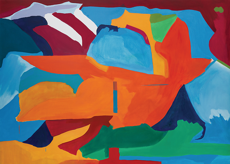 Hejum Bä, <Score Pool II>, 2022, Oil on canvas, 162.2x227.3x4.5cm.