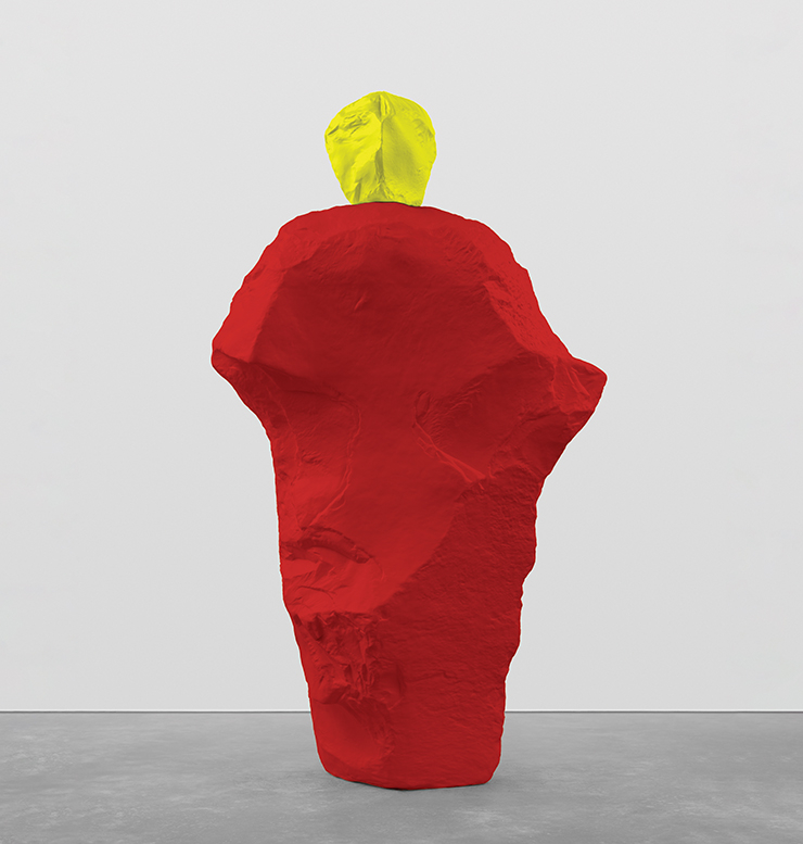<yellow red monk>, 2020, Painted bronze, 295x170.5x97cm.