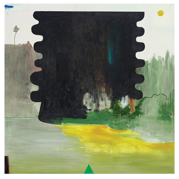 Bek Hyunjin, <디자인 Design>, 2016/2021, Oil, enamel spray on linen, 160x160cm, Courtesy of the artist & PKM Gallery. 