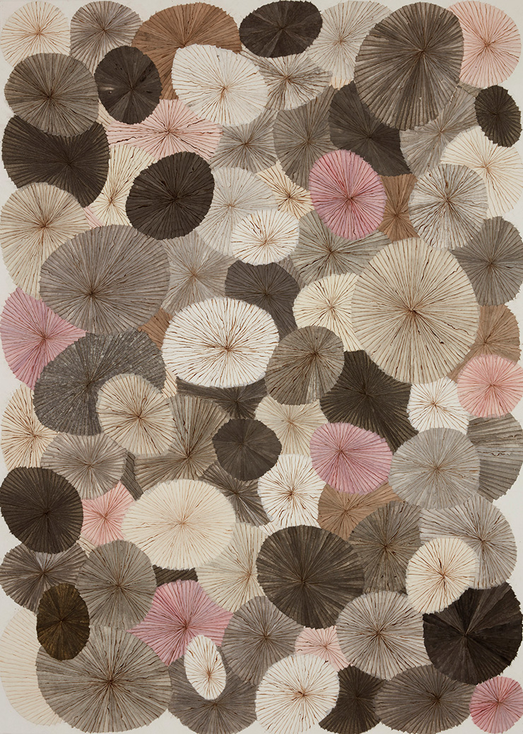 <The Street>, 2019, Mixed media on mulberry Hanji paper, 201 x 141cm. ⓒMinjung Kim, Photo by Matthew Herrmann