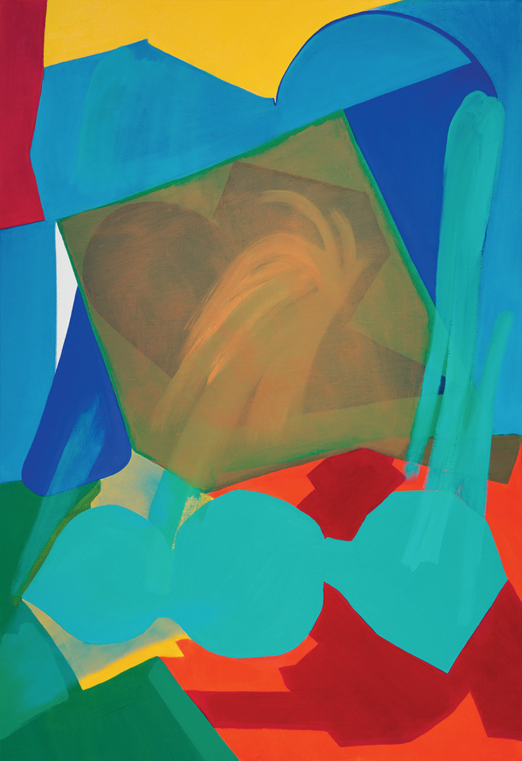 Hejum Bä, <Yet Labelled Symptom>, 2022, Oil on canvas, 130.3x89.5x4cm.