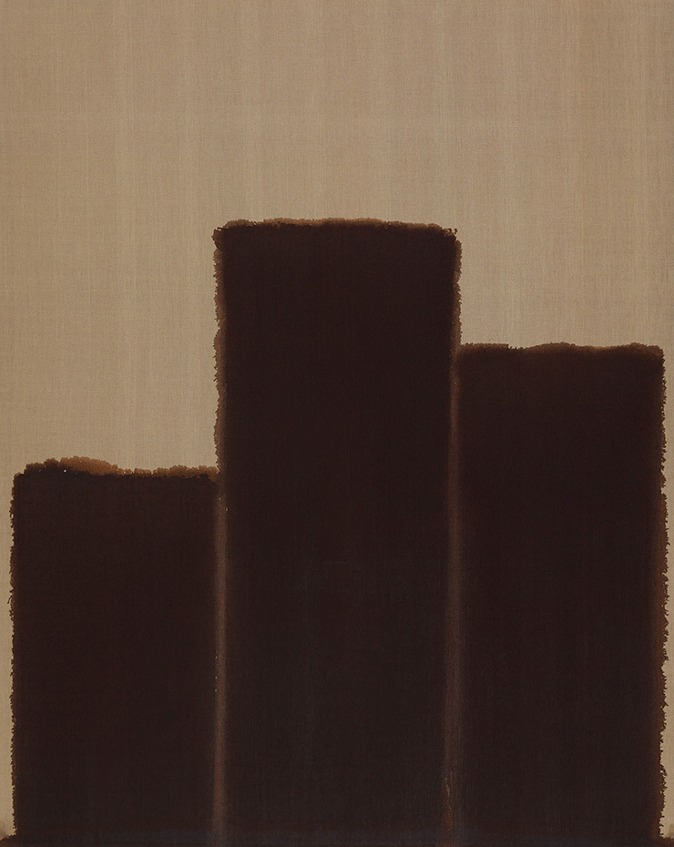 윤형근, <Burnt Umber _ Ultramarine>, 1991, Oil on linen, 227x181.7cm. Image ⓒYun Seong-ryeol. Courtesy of PKM Gallery.